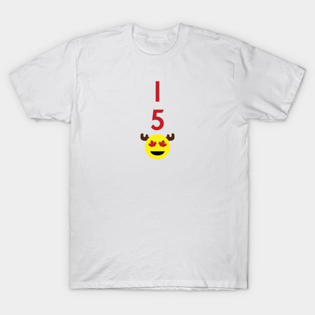 Canada 150 Emoji - Red/Yellow T-Shirt by philroy